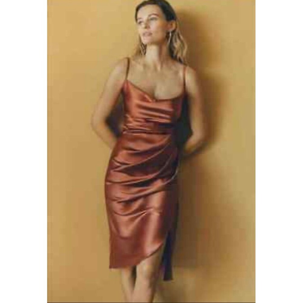 Anthropologie Nakasha Ruched Slip Dress NWOT